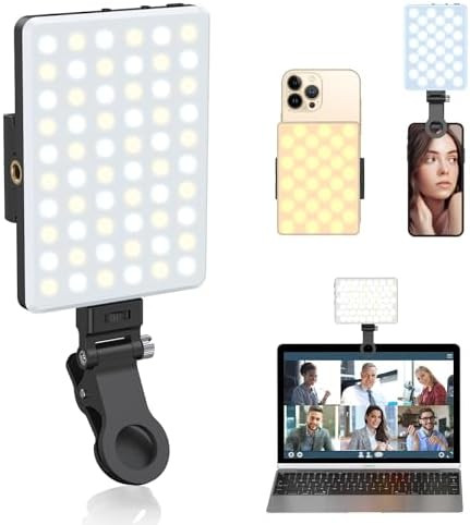 Selfie Light, Phone Light with Front & Back Clip, 60 LED Portable Light with 3 Modes, 5000mAh Rec... | Amazon (US)