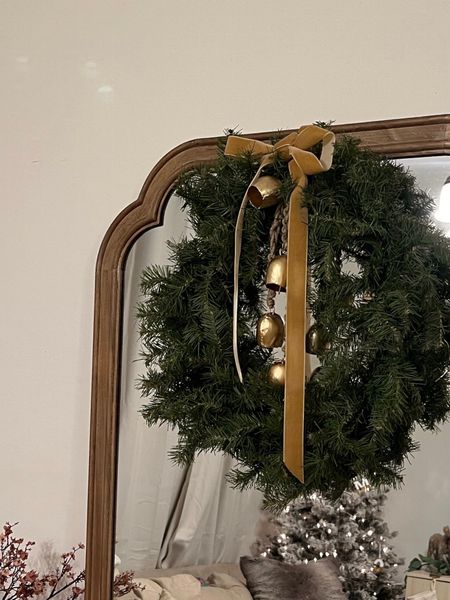 wreath decor from amazon ✨ Christmas bells and velvet ribbon for gift wrapping or home decor 🎀

#LTKHoliday #LTKCyberweek #LTKhome