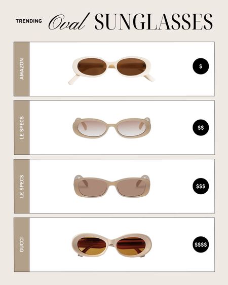 Trending: oval sunglasses at every budget! Look for less summer sunglasses 

#LTKFindsUnder50 #LTKFindsUnder100