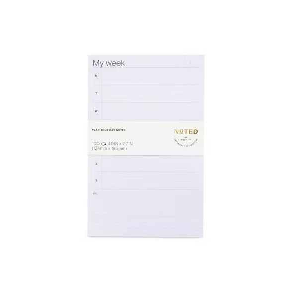 Post-it Daily Planner Notepad 100 Sheets - Blue | Target