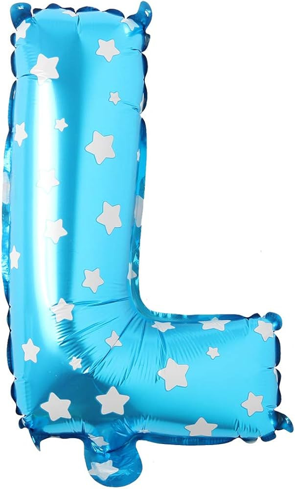 16" inch Single Blue with Star Alphabet Letter Number Balloons Aluminum Hanging Foil Film Balloon... | Amazon (US)