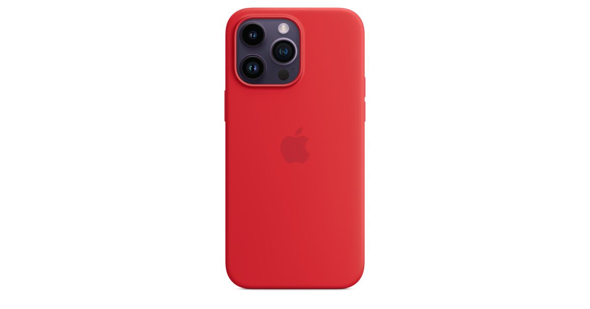 iPhone 14 Pro Max Silicone Case with MagSafe - (PRODUCT)RED | Apple (UK)