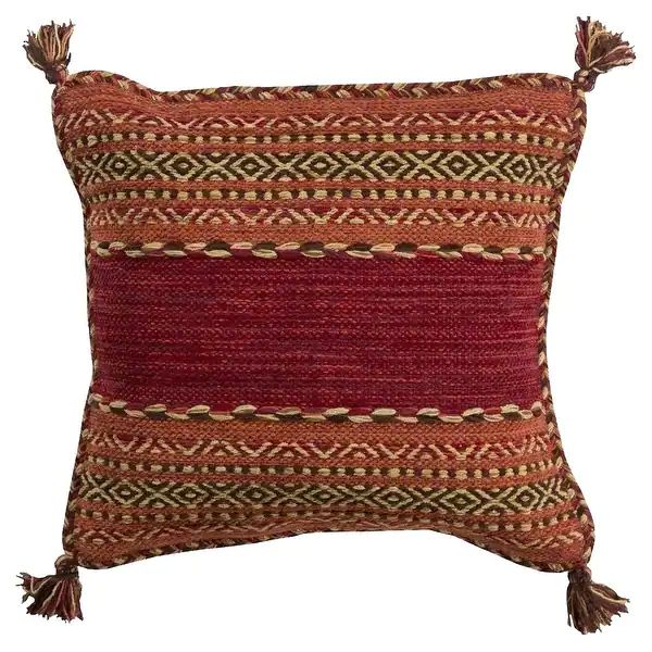 Southwest Tasseled 20-in. Square Throw Pillow (Poly OR Down Fill) - Overstock - 11469602 | Bed Bath & Beyond