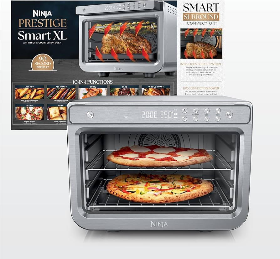 Ninja Air Fryer & Toaster Oven Combo | 10-in-1 Prestige Smart XL Countertop Oven | Bake up to 20 ... | Amazon (US)