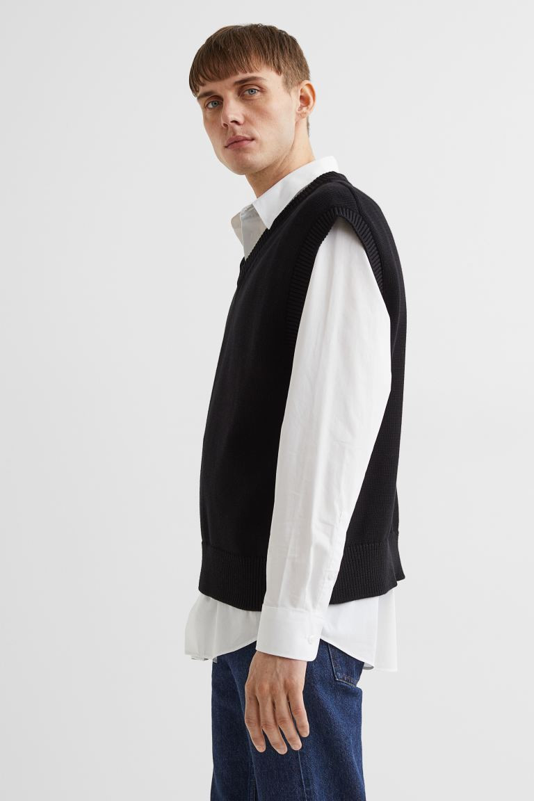 Relaxed Fit Pima Cotton Sweater Vest | H&M (US + CA)