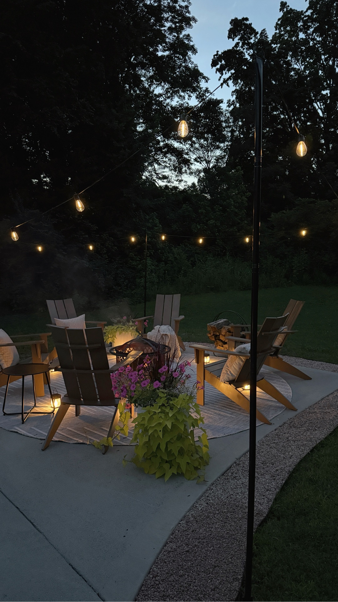 ✨ These solar-powered string lights look so magical around my fire pit lounge — no outlet required! They can be dimmed to your preferred brightness and set to turn off on a timer using the included remote.

I’ve linked everything I used for this easy afternoon project, including the heavy duty string light poles. All on sale during @amazon Prime Day! 

@Shop.LTK #liketkit @amazonhome #founditonamazon #amazonpartner #outdoordecor #outdoorcurtains #solarlights #patioodeas 