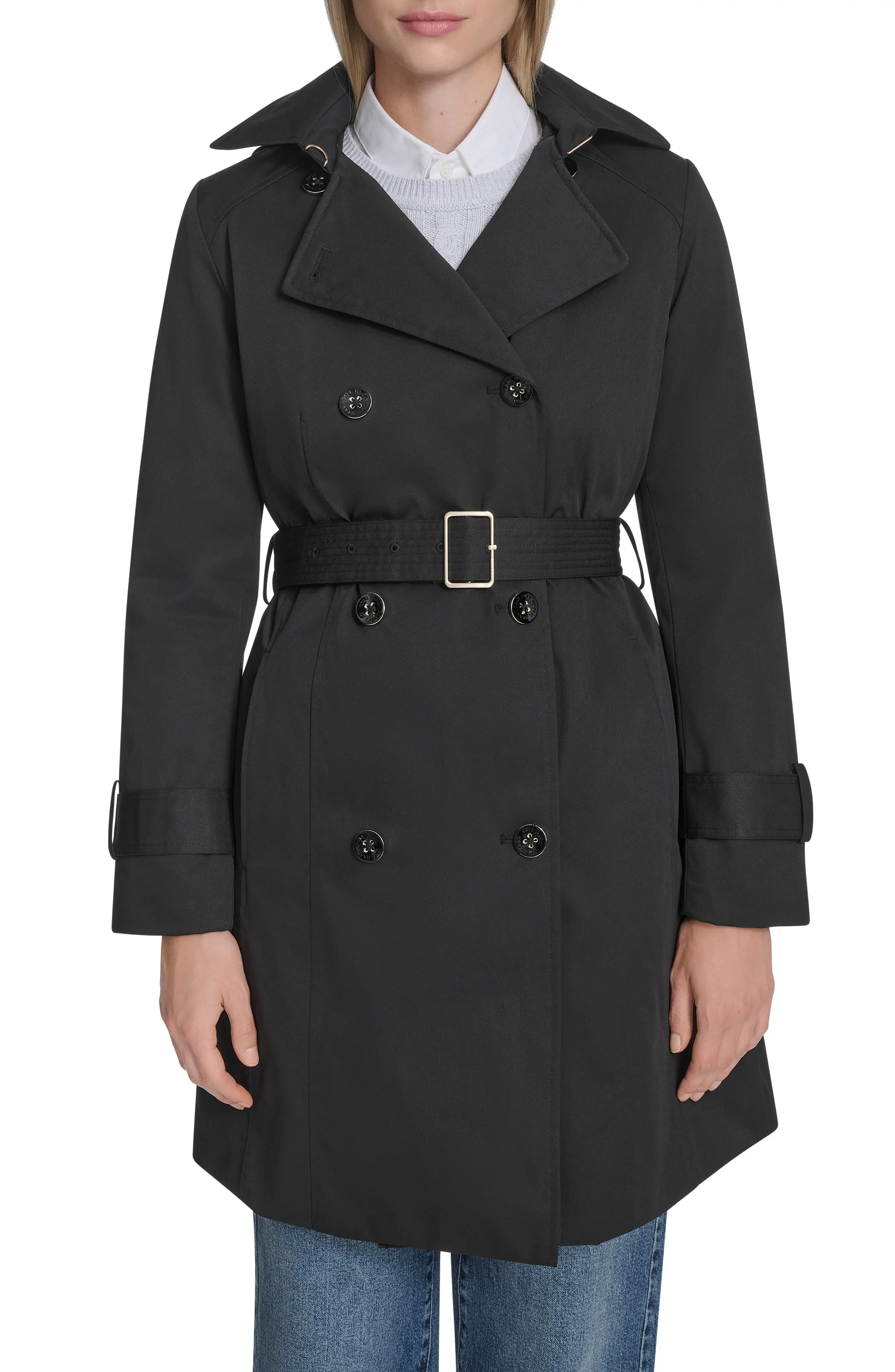 Water Resistant Twill Hooded Trench Coat (Women) | Nordstrom | Nordstrom
