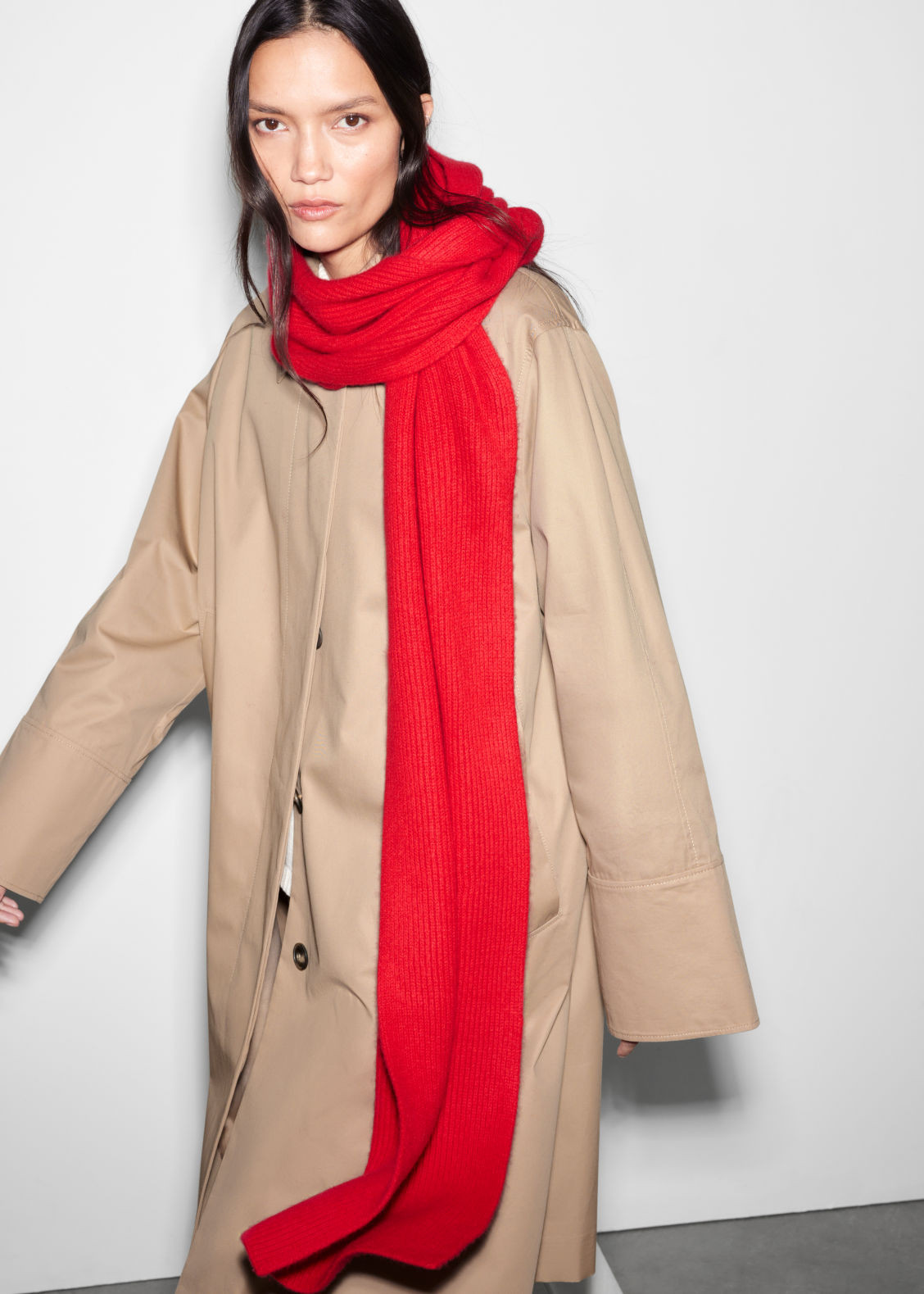 Cashmere Knit Scarf - Red | & Other Stories US