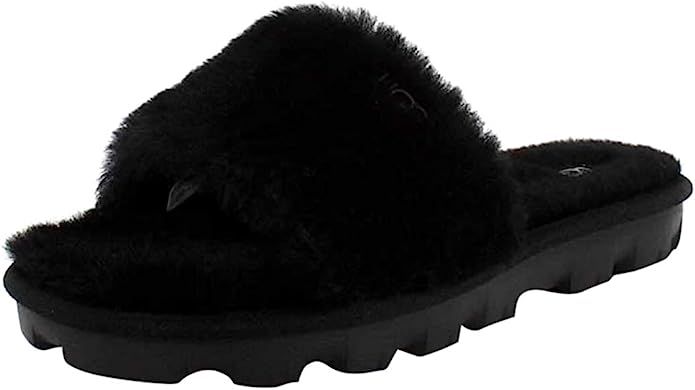 Amazon.com | UGG Women's Cozette Slipper, Black, 8 | Slippers | Amazon (US)
