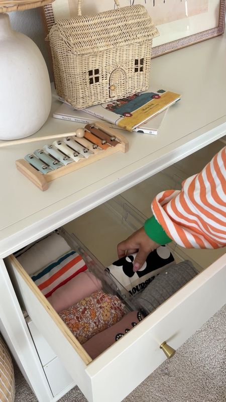 Organizing dresser drawers with clear adjustable dividers 

#LTKhome #LTKfamily #LTKbaby