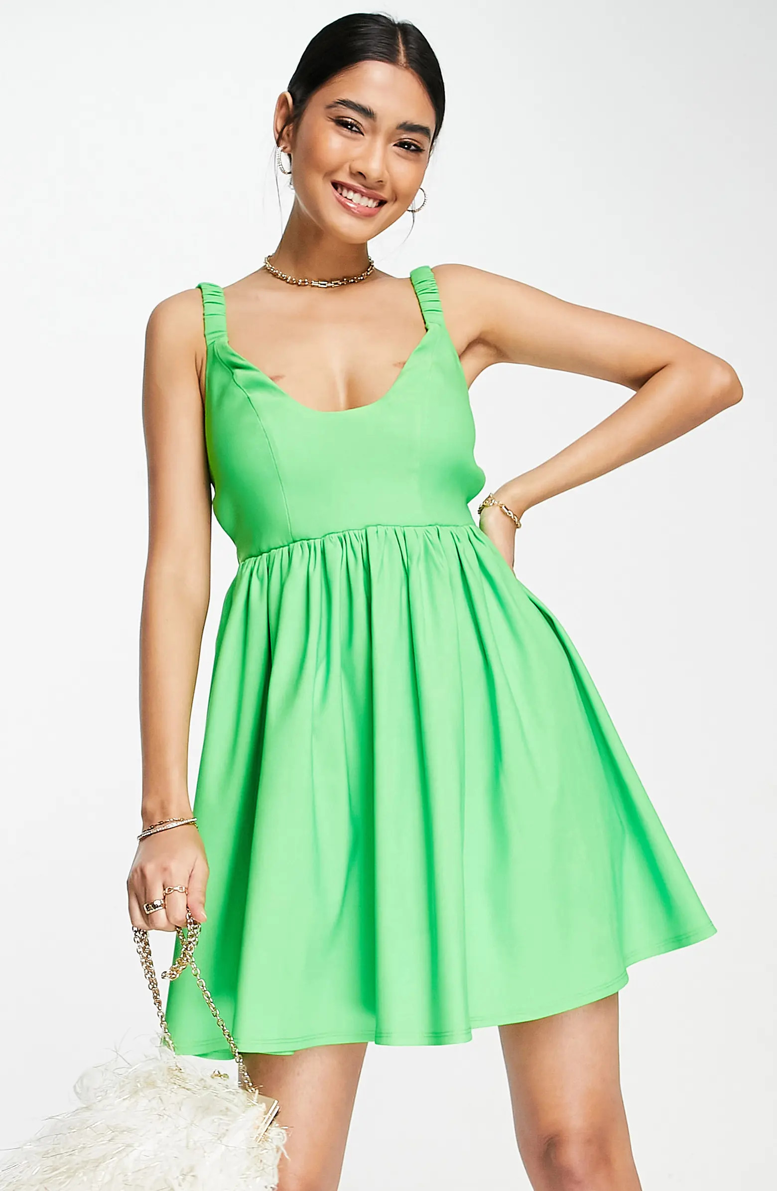 Ruched Straps Cocktail Minidress | Nordstrom