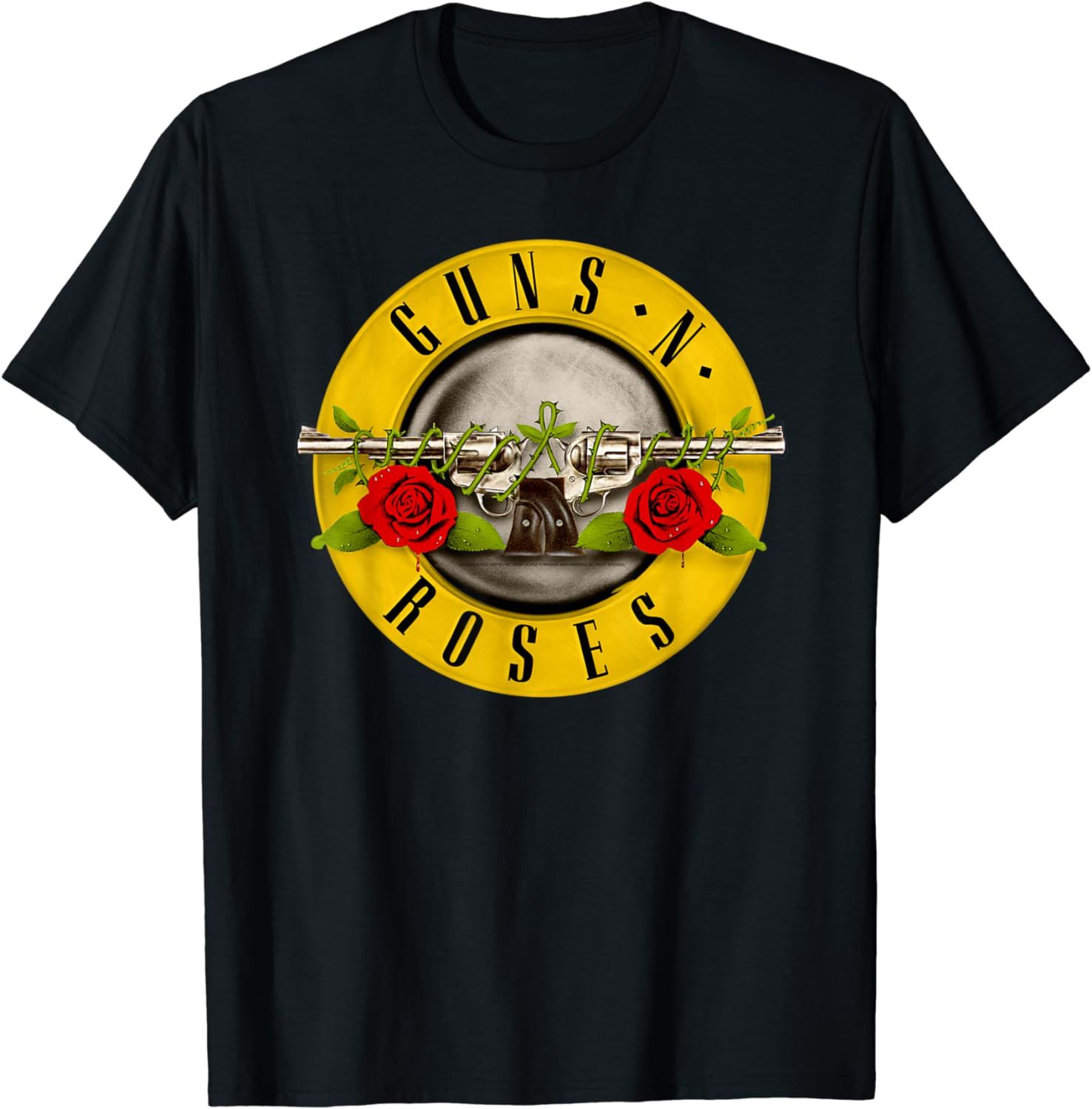 Guns N' Roses Official Bullet Logo T-Shirt | Amazon (US)