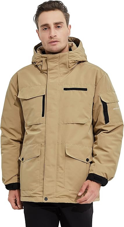 Orolay Men's Warm Parka Jacket Anorak Winter Coat with Detachable Hood | Amazon (US)