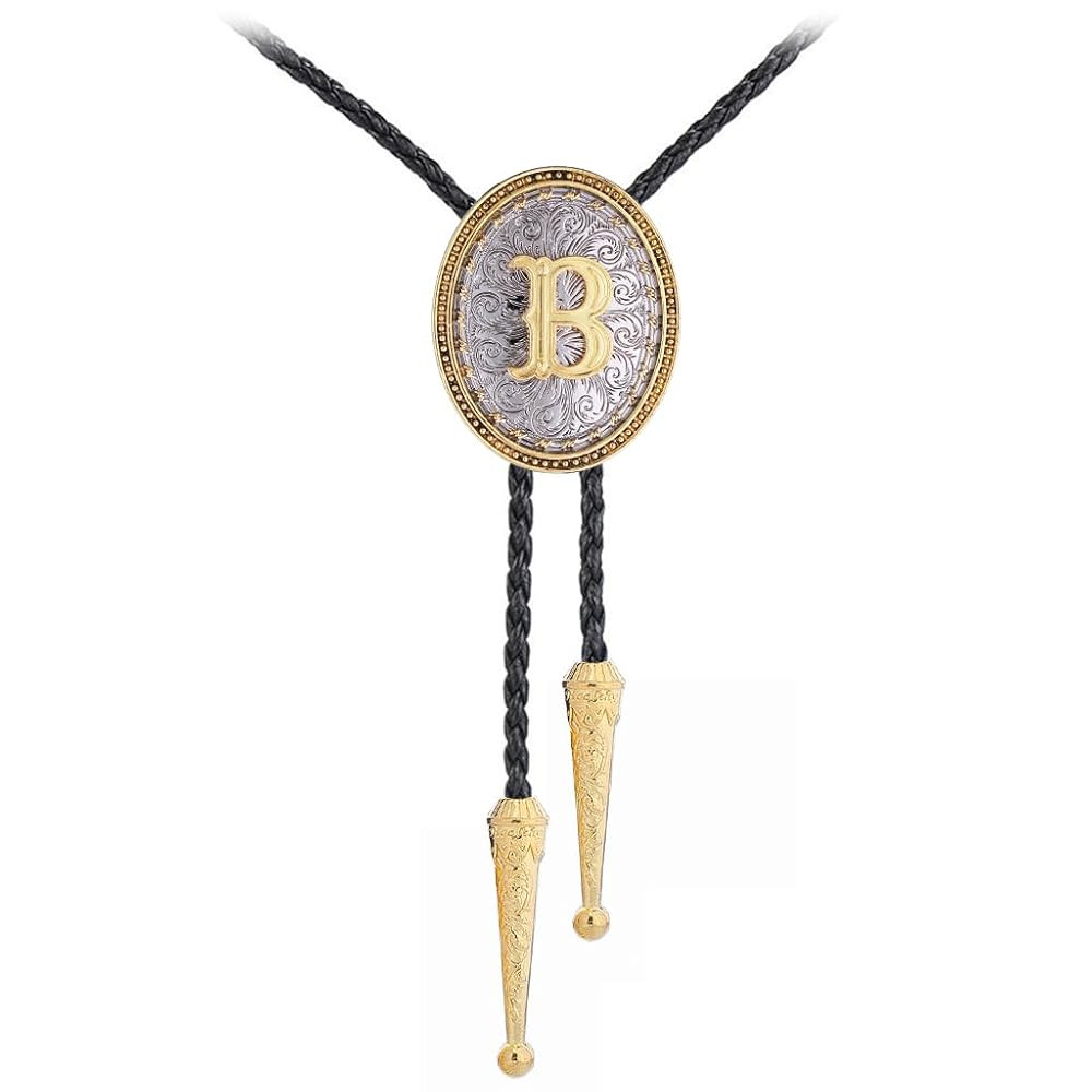 GelConnie Western Ties for Men Gold Bolo Tie Initial Letter A to Z Native American Bola Ties Cowb... | Amazon (US)