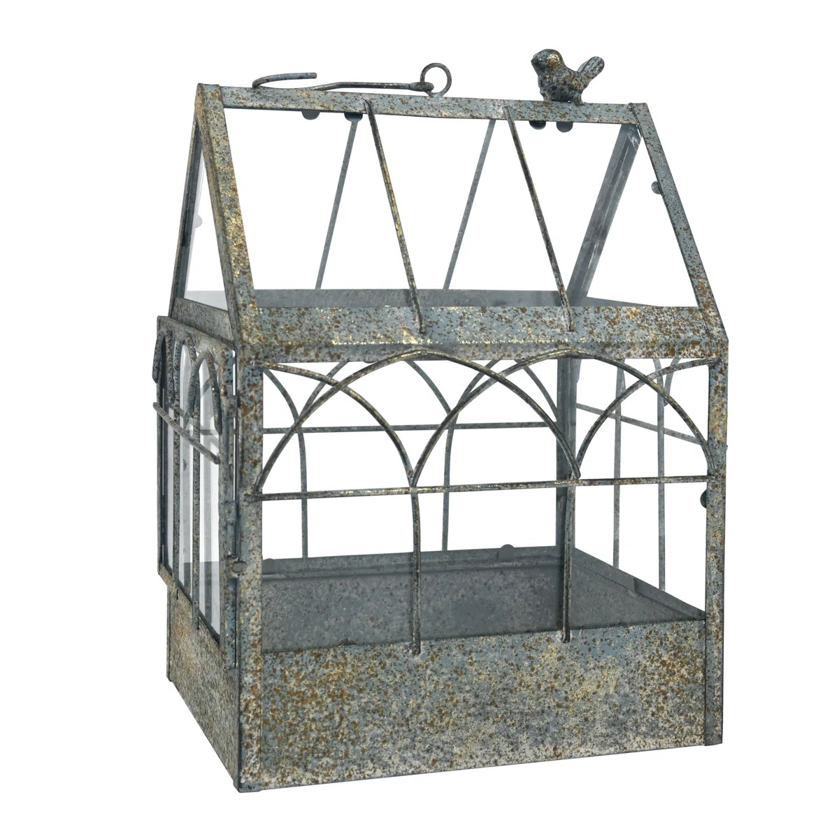 Vintage Glass Terrarium with Lid - Rustic Tabletop Greenhouse for Succulents, Air Plants,Wedding ... | Wayfair North America
