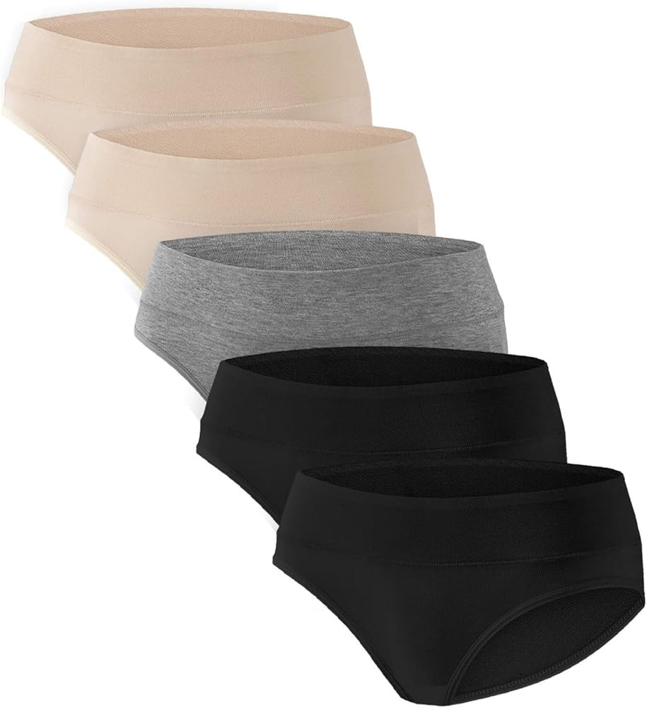 Angelhood Womens Maternity Panties Foldable Maternity Underwear Under Bump Pregnancy Postpartum Brie | Amazon (US)