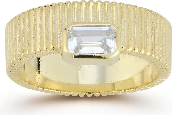 CHLOE AND MADISON 14K Gold Plated Sterling Silver & CZ Ring | Nordstromrack | Nordstrom Rack