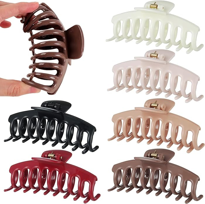 6 PCS Soft Silicone Cloud Hair Claw Clips, Flexible Cozy and Non Damaging to Hair, Not Easily Bre... | Amazon (US)