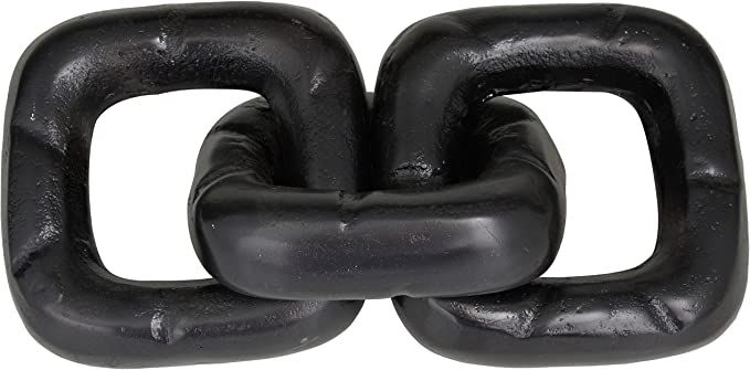 Deco 79 Aluminum Chain Sculpture, 11" x 5" x 3", Black | Amazon (US)