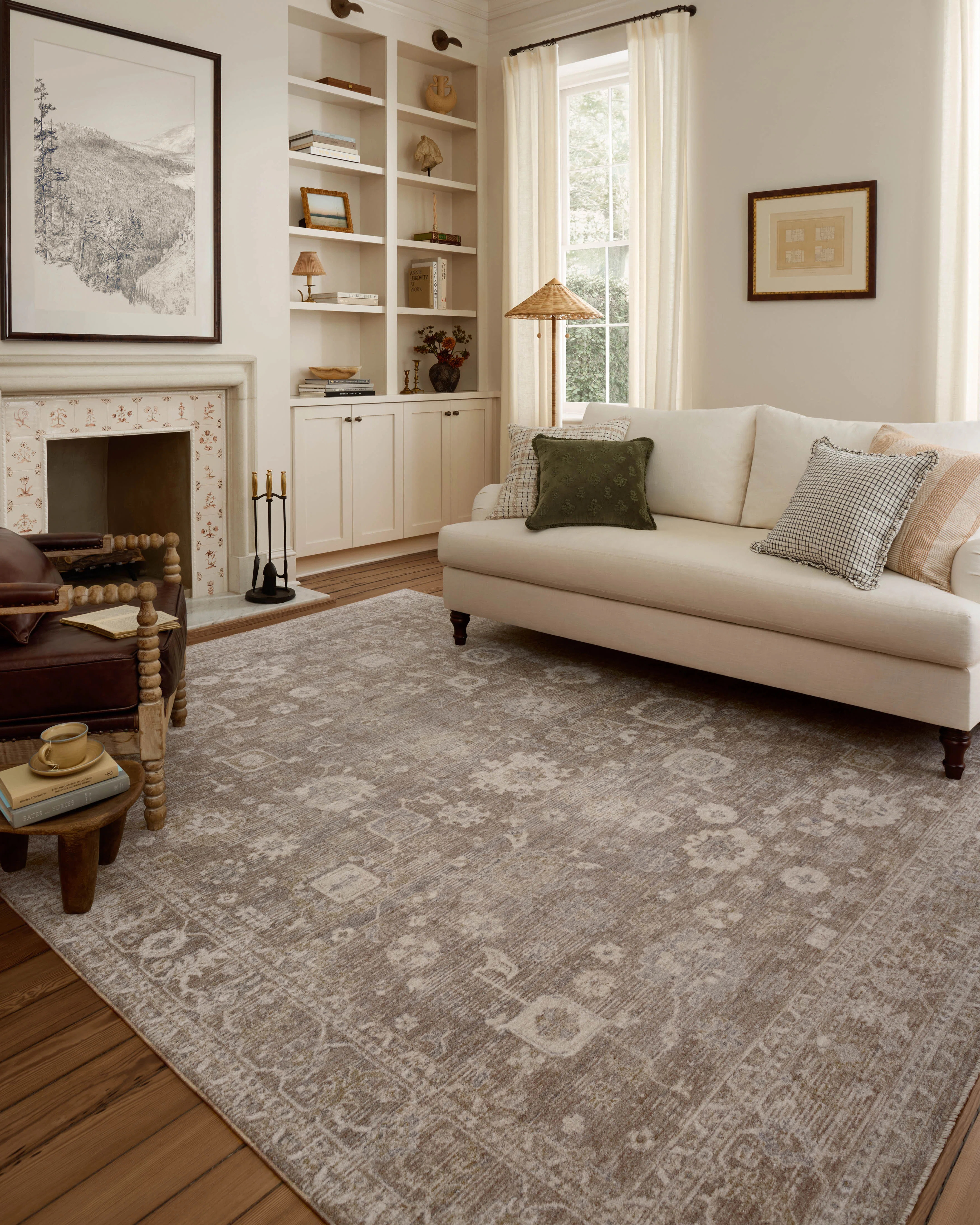 Chris Loves Julia x Loloi Louisa Taupe / Ivory Area Rug | Wayfair North America
