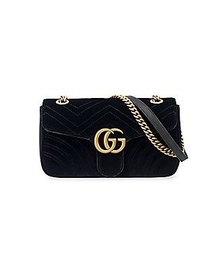 GG Marmont Velvet Shoulder Bag | Saks Fifth Avenue