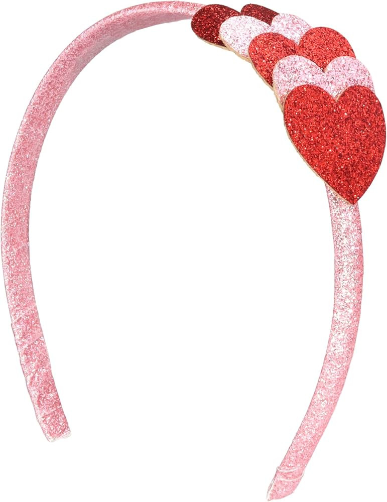 Needzo Sparkly Heart Valentine's Day Headband, 2025 Vday Party Hair Accessory, One Size | Amazon (US)