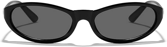 Retro Oval Sunglasses for Women Men Trendy Narrow Round Sun Glasses Y2K Designer Vintage Shades U... | Amazon (US)