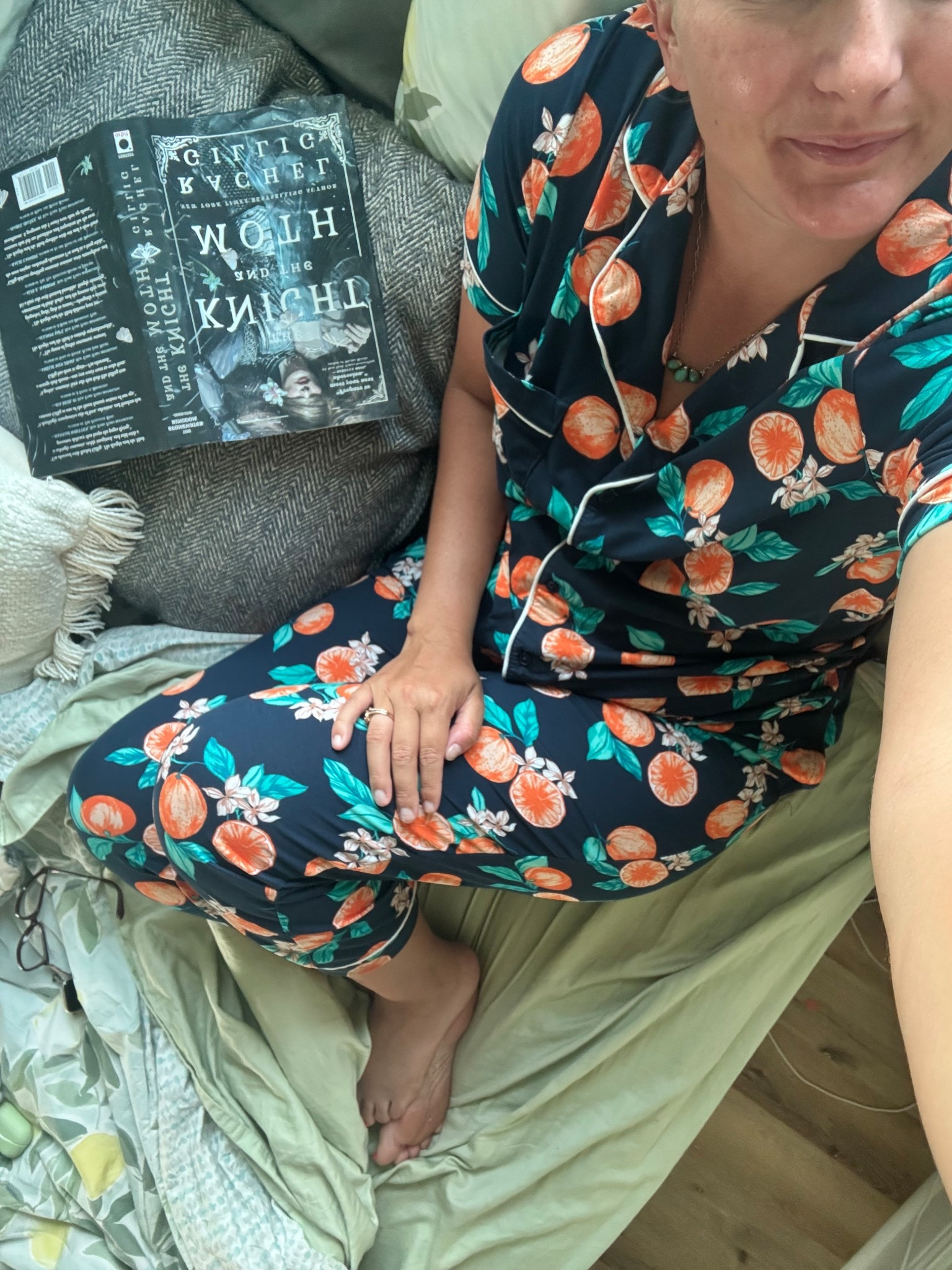 The cutest Walmart PJs! Size up if you like them roomy!! #walmart #ltkover30 #momstyle #pajamas