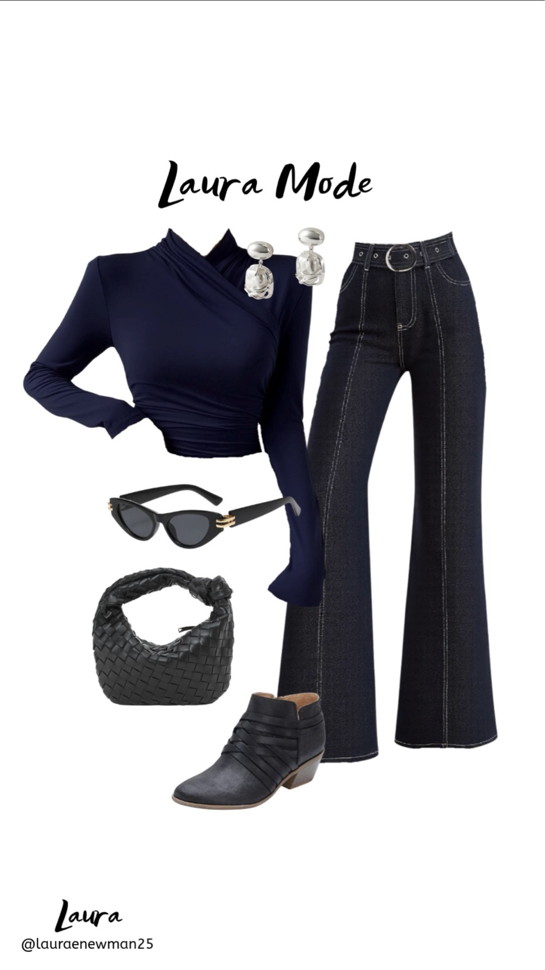 
My favorite jeans right now 💙

Dark denim + this crossover collared top = such a chic combo. The contrast stitching and belt detail on these jeans make them look so designer. Everything linked below. 💙

#workwear #LTKstyle #datenightoutfit

#LTKootd #LTKWorkwear #LTKOver40