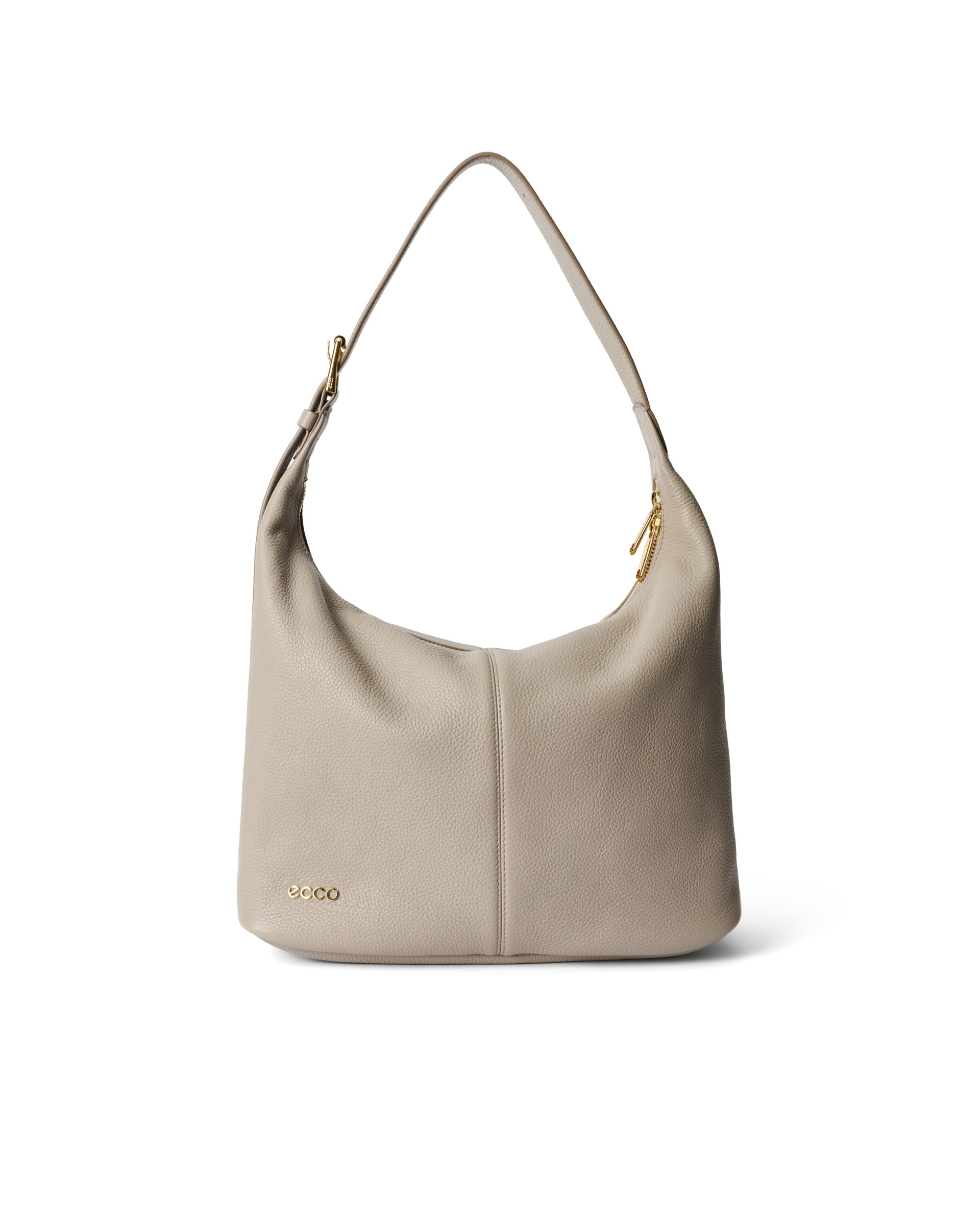 ECCO® Medium Hobo Leather Shoulder Bag | Beige | ECCO (US)