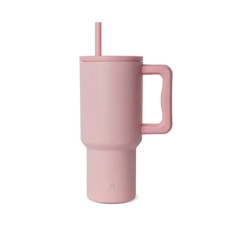 Simple Modern 30 fl oz Insulated Stainless Steel Trek Tumbler with Straw Lid | Blush | Walmart (US)
