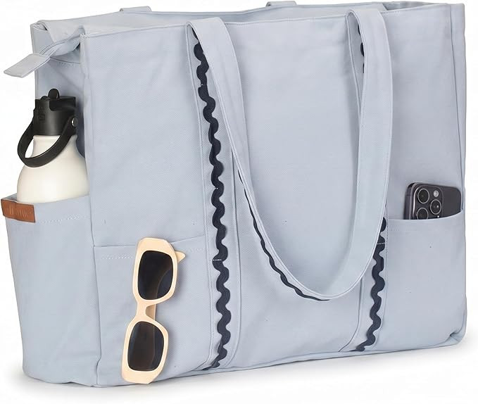Folkulture Beach Bags for Women Large Waterproof Beach Tote Bag Zipper Beach Bags Waterproof Sand... | Amazon (US)