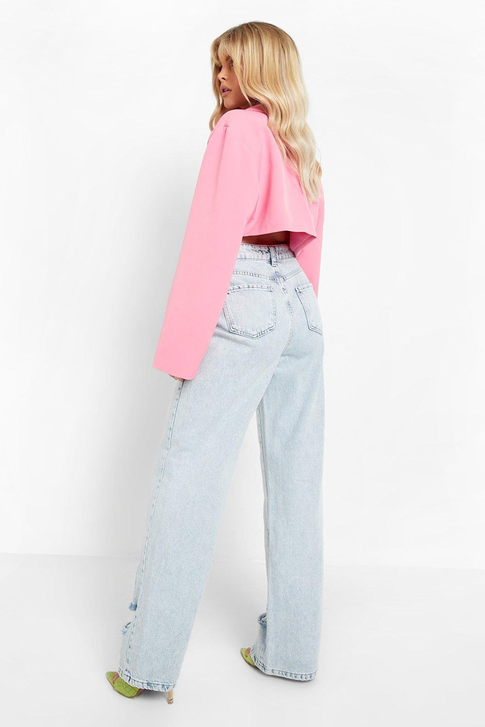 High Waisted Ripped Wide Leg Jeans | Boohoo.com (US & CA)