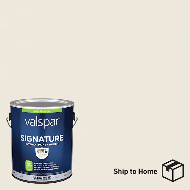 Valspar Signature Satin Dover White Hgsw4032 Latex Interior Paint + Primer (1-Gallon) | Lowe's