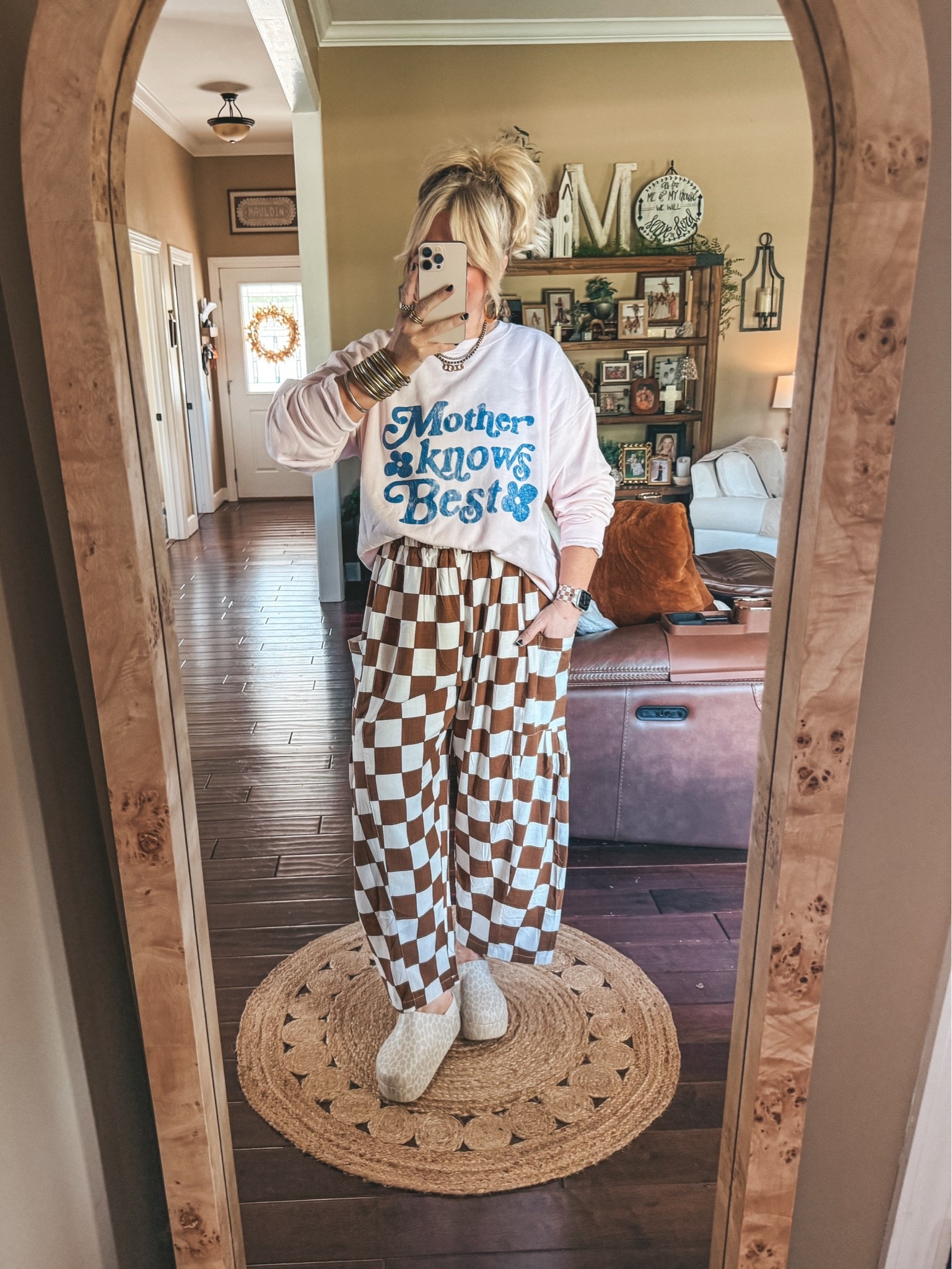 Save @ettaandeast on Instagram with code MANDIE15 on my sweatshirt. I linked some cute ones. My last year. My pants are a medium.

#LTKOver40 #LTKootd