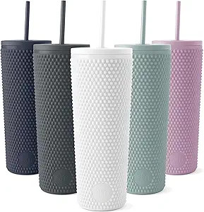 Simple Modern Plastic Matte Studded Tumbler with Lid and Straw | Reusable BPA Free Iced Coffee Cu... | Amazon (US)