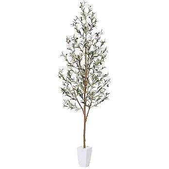 7FT Artificial Olive Tree Fake Tall Silk Plant Faux Large Floor Potted Tree with Fruits for Home ... | Amazon (US)