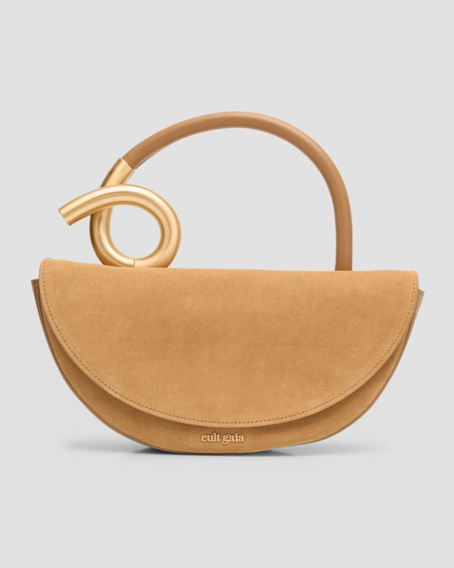 Cult Gaia Azariah Coil Leather Top-Handle Bag | Neiman Marcus