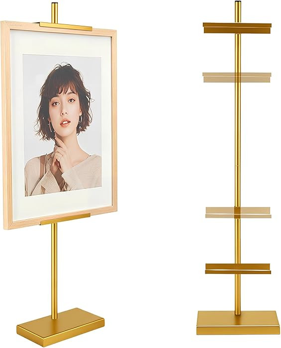 Adjustable Tabletop Easel Stand, Picture Easels for Display Up to 28" H, Metal Picture Frame Hold... | Amazon (US)