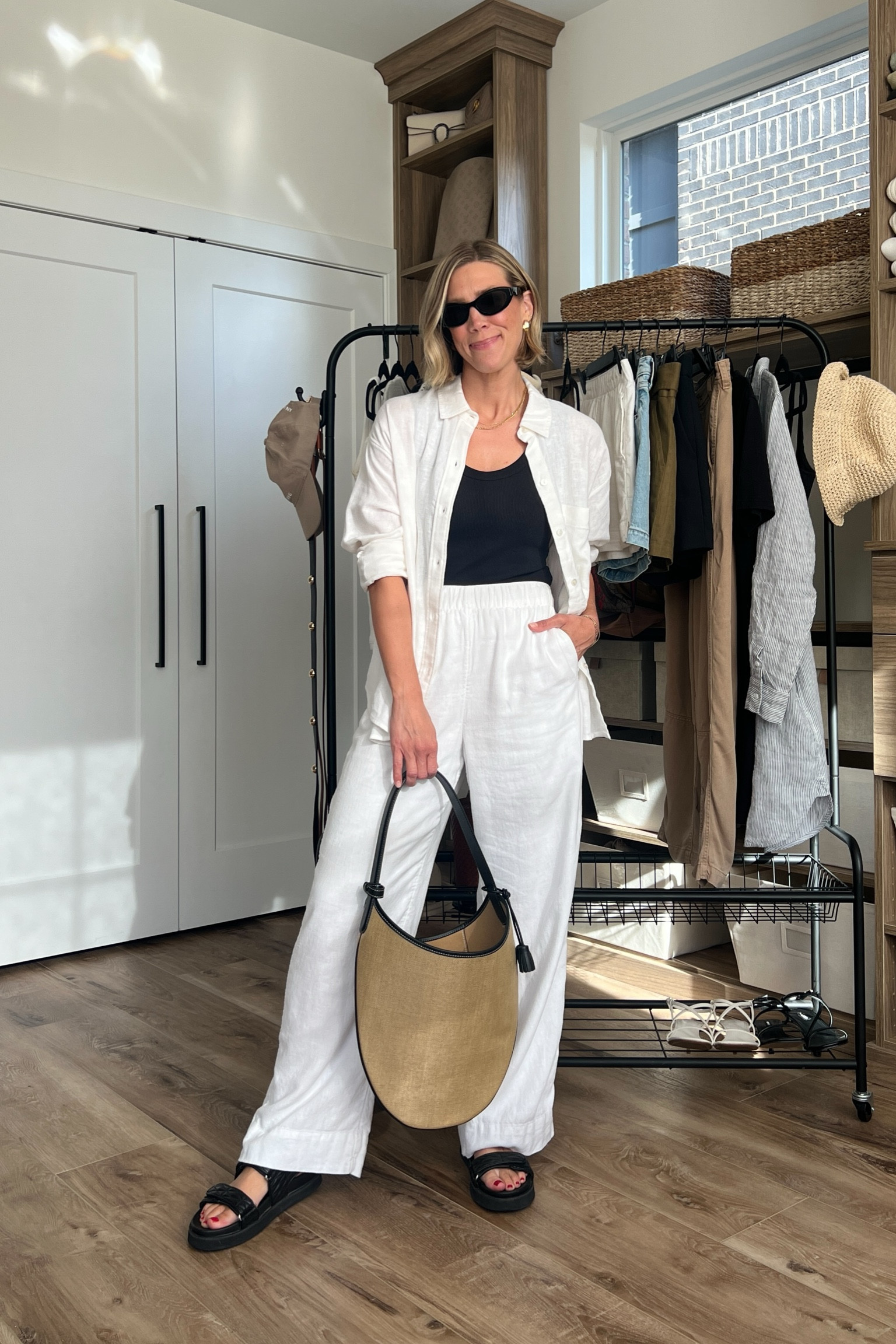 Wearing small linen pants, XS tank (code: LINDSEY15), small linen button-up shirt, sandals tts 

#LTKFindsUnder100 #LTKStyleTip #LTKFindsUnder50