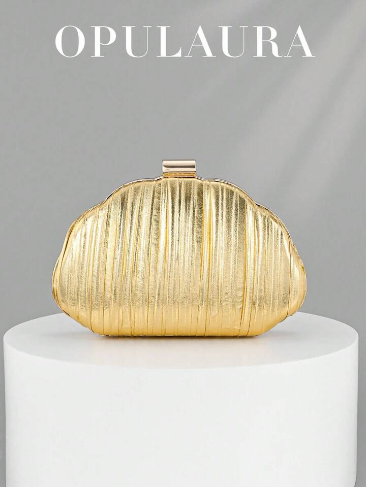 OpulAura Women's Minimalist Shell-Shaped Luxury Leather Clutch Purse, Elegant And Charming Evenin... | SHEIN