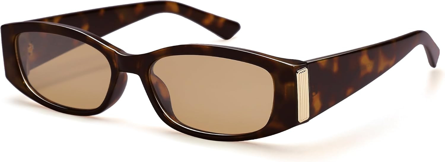 Appassal Retro Wide Rectangle Sunglasses Womens Mens AP3744 | Amazon (US)