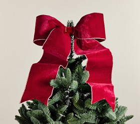 Oversized Velvet Bow Christmas Tree Topper (23") | Pottery Barn Kids