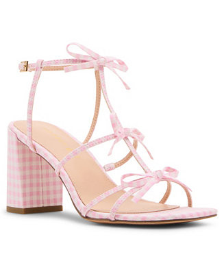 Lovely Bow Strappy Block-Heel Dress Sandals | Macy's