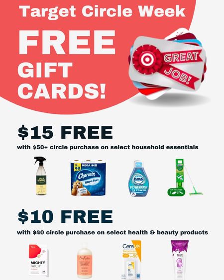 Free target gift cards, target circle week. 

#LTKsalealert #LTKbeauty #LTKhome