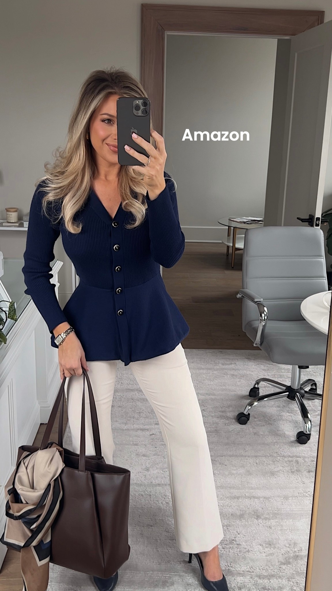 Obsessed with this early spring business casual outfit for the office!! These peplum cardigans are soo good. Affordable and from Amazon. 

Wearing size 00 petite in pants! 

#LTKWorkwear #LTKootd