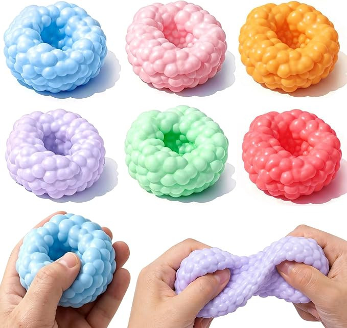 6 Stück Trauben Squishy Stressball Erwachsene, Antistress Spielzeug Regenbogen Squeeze Bälle Qu... | Amazon (DE)