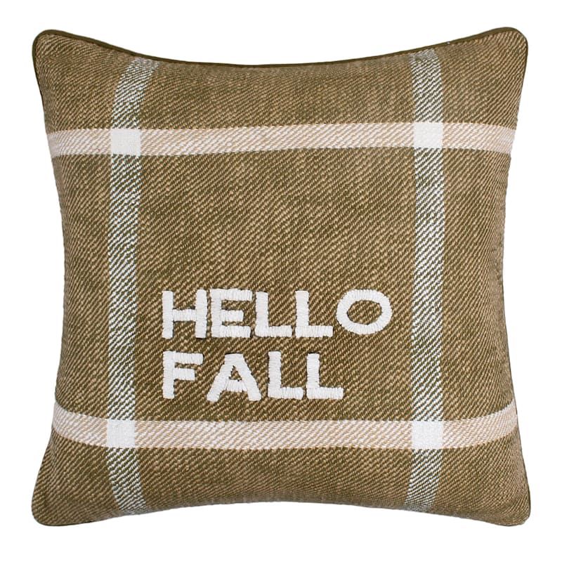 Hello Fall Woven Throw Pillow, 20" | At Home