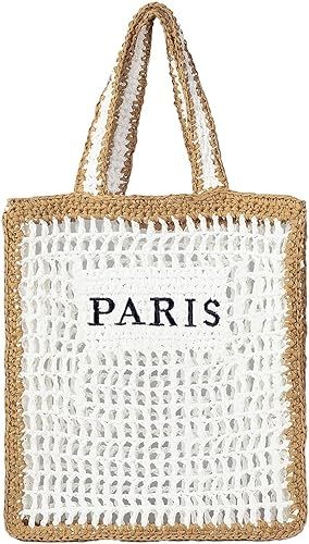 Crochet Tote Bag Summer Trendy Foldable Mesh Straw Beach Bag for Women Straw Purses and Handbags ... | Amazon (US)