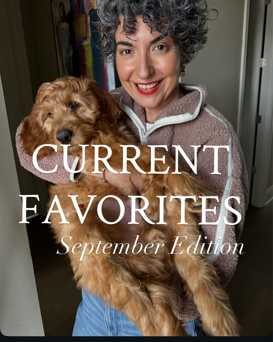 A few favorite September finds! 
.
Wearing a small in sweatshirt and fleece, medium regular in lodge pants, 9.5 in loafers, 10 in leopard flats